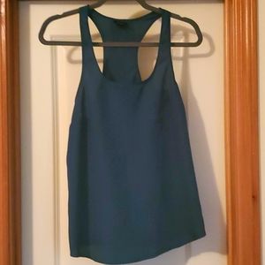 Dark teal polyester tank with pocket on left side